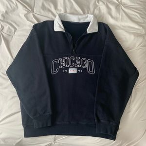 Brandy Melville Chicago Oversized Quarter-zip Sweater